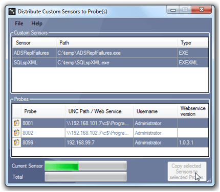 Distribute sensors tool